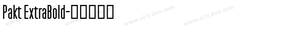 Pakt ExtraBold字体转换